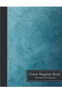 Check payment and deposit register book