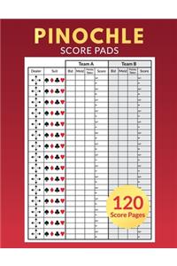 Pinochle Score Pads 120 Score Pages