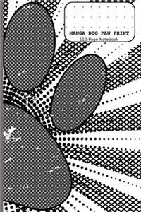 Manga Dog Paw Print: Dot Grid Bullet Journal - 6 X 9(15.24 X 22.86 CM) Notebook