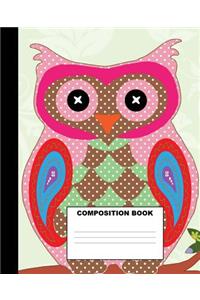 Owl Composition Book