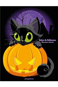 Gatos de Halloween libro para colorear 1