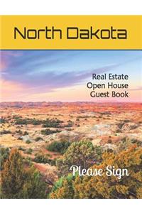 North Dakota Real Estate Open House Guest Book: Spaces for Guests