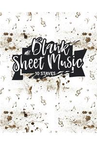 Blank Sheet Music - 10 Staves