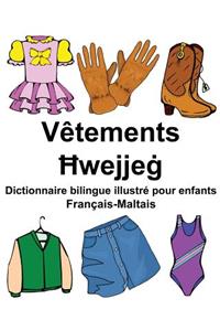 Français-Maltais Vêtements Dictionnaire bilingue illustré pour enfants