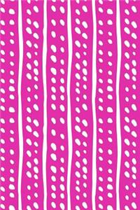 Journal Notebook White Lines and Spots Pattern 4
