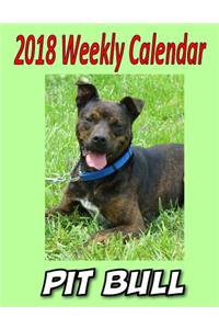 2018 Weekly Calendar Pit Bull