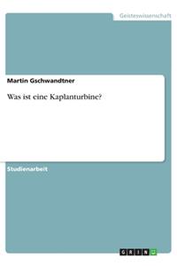 Was ist eine Kaplanturbine?