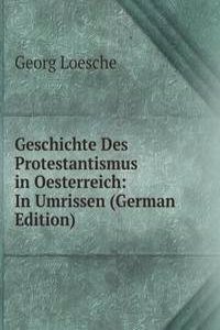 Geschichte Des Protestantismus in Oesterreich: In Umrissen (German Edition)