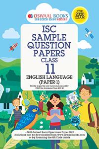 Oswaal ISC Sample Question Paper Class 11 English Paper 1 Language Book (For 2020 Exam)