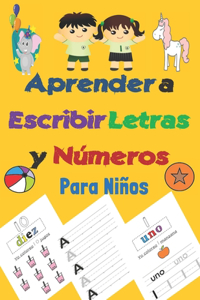 Aprender a Escribir Letras y Numeros Para Niños