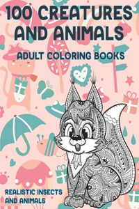 Adult Coloring Books Realistic Insects and Animals - 100 Creatures and Animals