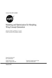 Modeling and Optimization for Morphing Wing Concept Generation