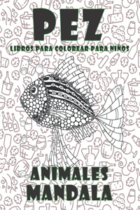 Libros para colorear para niños - Mandala - Animales - Pez