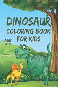 Dinosaur Coloring Book for Kids Ages 4-8