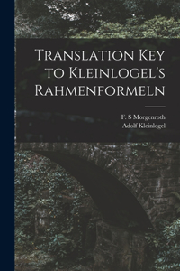 Translation Key to Kleinlogel's Rahmenformeln