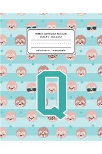 Primary Composition Notebook Grades K-2 Story Journal Q