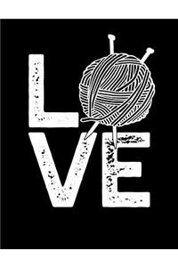 LOVE Knitting Graph Paper 4