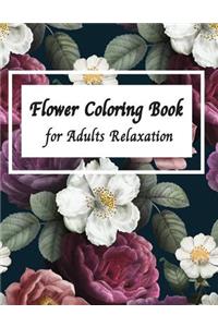 Flower Coloring Book for Adults Relaxation