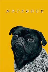 Notebook: Funny Dog Design - (Journal, Diary) - 100 lined pages - 6x8