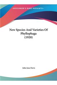 New Species and Varieties of Phyllophaga (1920)