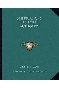 Spiritual and Temporal Authority