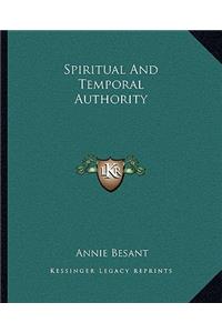 Spiritual And Temporal Authority