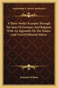 A Three Weeks' Scamper Through The Spas Of Germany And Belgium, With An Appendix On The Nature And Uses Of Mineral Waters