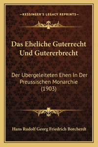 Eheliche Guterrecht Und Gutererbrecht