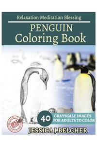 PENGUIN Coloring book for Adults Relaxation Meditation Blessing