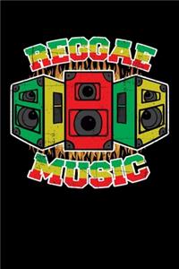 Reggae Music: Gift idea for reggae lovers and jamaican music addicts. 6 x 9 inches - 100 pages