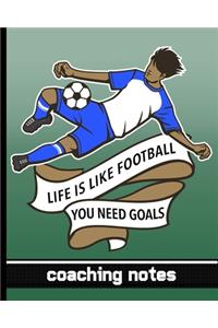 Life Is Like Football You Need Goals - Coaching Notes