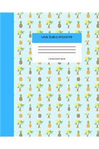 Wide Ruled Notebook Composition Book