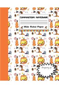 Composition Notebook Wide Ruled Paper