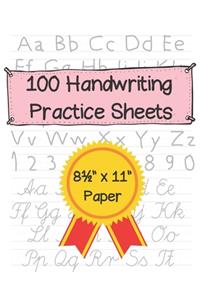 100 Handwriting Practice Sheets