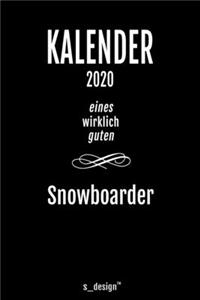 Kalender 2020 für Snowboarder