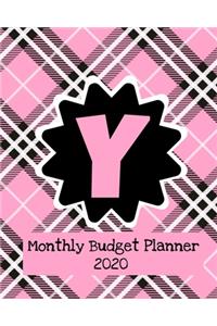 Monthly Budget Planner 2020
