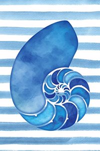 Ocean Blue Sea Shell Watercolor Journal