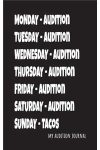 My Audition Journal