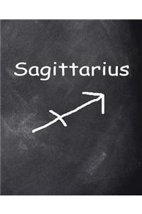 Sagittarius Symbol Zodiac Sign Horoscope Composition Book Chalkboard 130 Pages