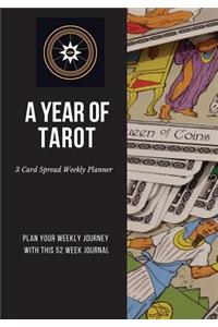 A Year of Tarot - 3 Card Tarot Spreads Weekly Planner