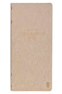 Spiritual Growth Bible, Study Bible, NLT - New Living Translation Holy Bible, Faux Leather, Pearlescent Taupe