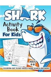 Shark Activity Book for Kids Ages 4-8