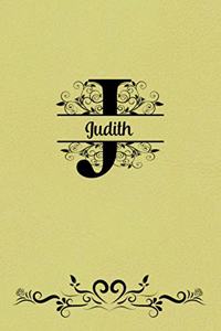 Split Letter Personalized Name Journal - Judith