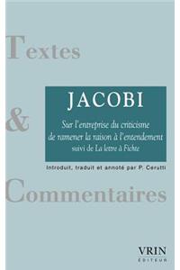 Sur l'Entreprise Du Criticisme de Ramener La Raison a l'Entendement