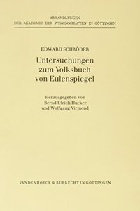 Untersuchungen Zum Volksbuch Von Eulenspiegel