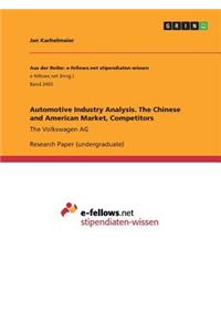 Automotive Industry Analysis. The Chinese and American Market, Competitors