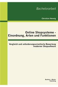 Online Shopsysteme - Einordnung, Arten und Funktionen