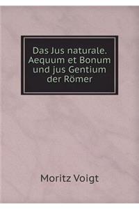 Das Jus Naturale. Aequum Et Bonum Und Jus Gentium Der Römer