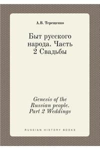 Genesis of the Russian people. Part 2 Weddings