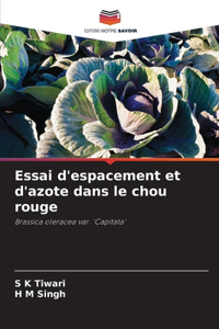 Essai d'espacement et d'azote dans le chou rouge